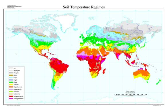 Soil Temperature Regimes Map